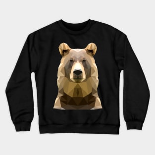 Low Polygon Grizzly Bear Crewneck Sweatshirt